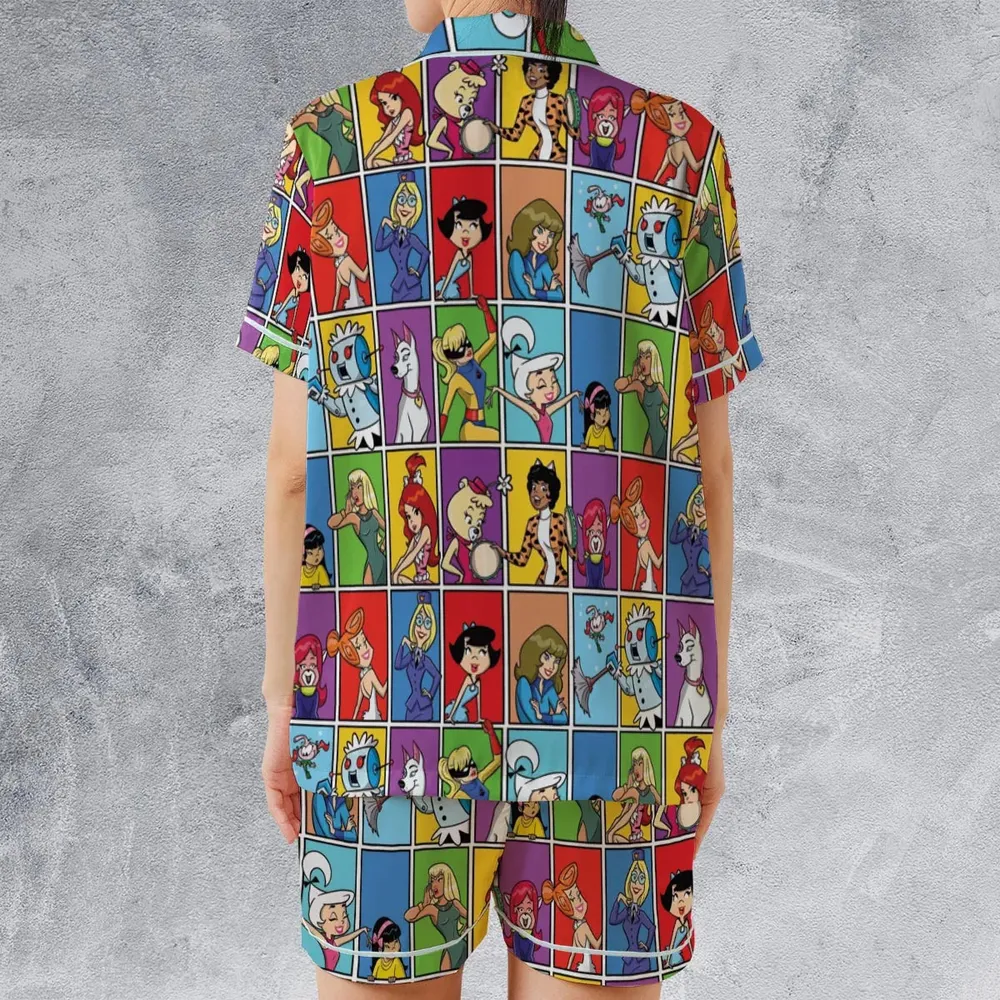 The women of Hanna Barbera Satin Short-Sleeve Pajamas Set - 2