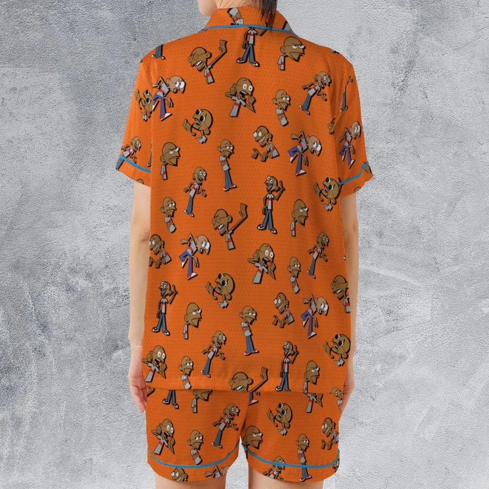 Gandhi On Repeat Clone High Satin Short-Sleeve Pajamas Set - 2
