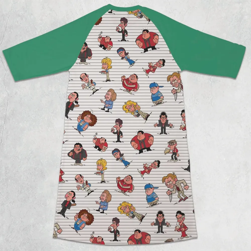 Family Business The Sopranos 3/4 Sleeve Raglan Dress - 2