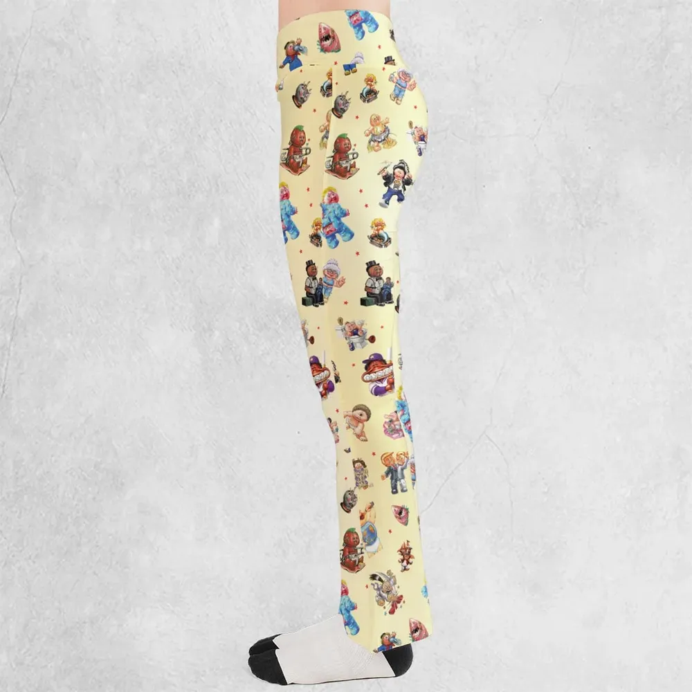 90s Garbage Pail Kids Flare Leggings - 3