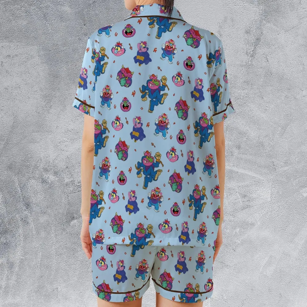 Blue Monster My Pet Monster Satin Short-Sleeve Pajamas Set - 2