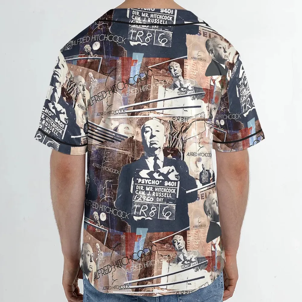 Alfred Hitchcock Aesthetic Unisex Baseball Jersey - 2