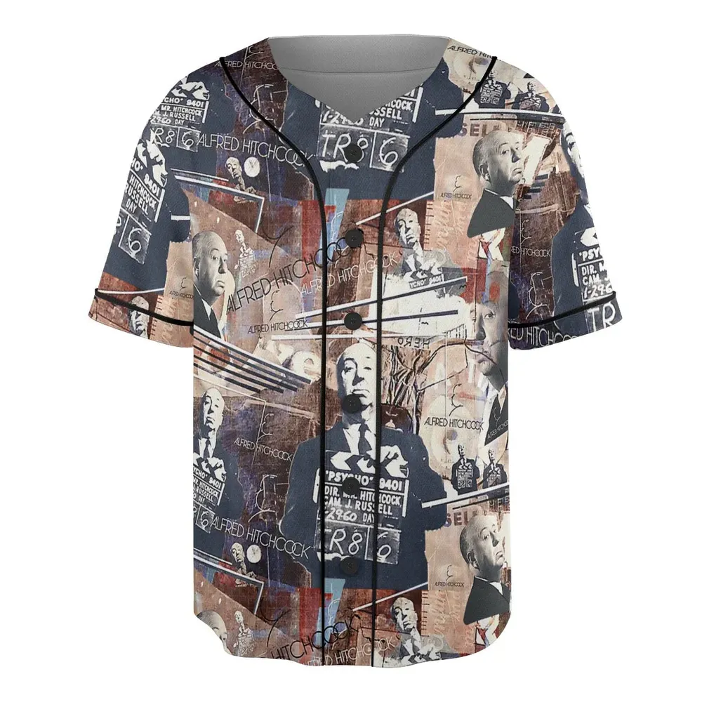 Alfred Hitchcock Aesthetic Unisex Baseball Jersey - 3