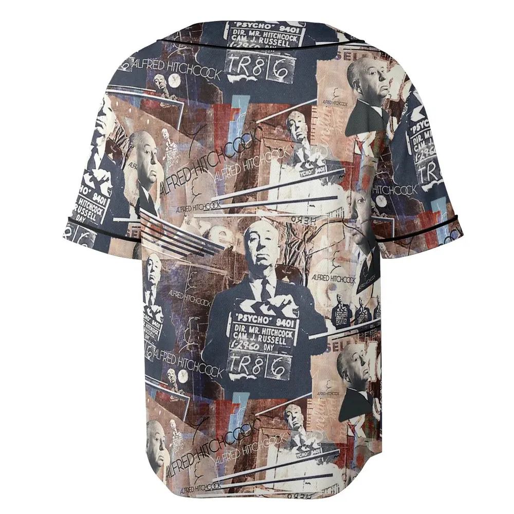 Alfred Hitchcock Aesthetic Unisex Baseball Jersey - 4