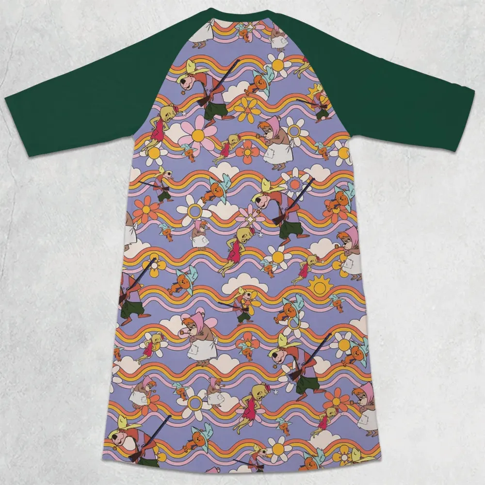The Hillbilly Bears 3/4 Sleeve Raglan Dress - 2