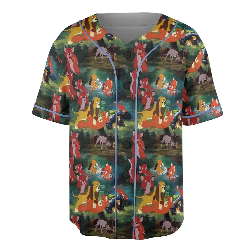 The Fox and the Hound Unisex Baseball Jersey - 3