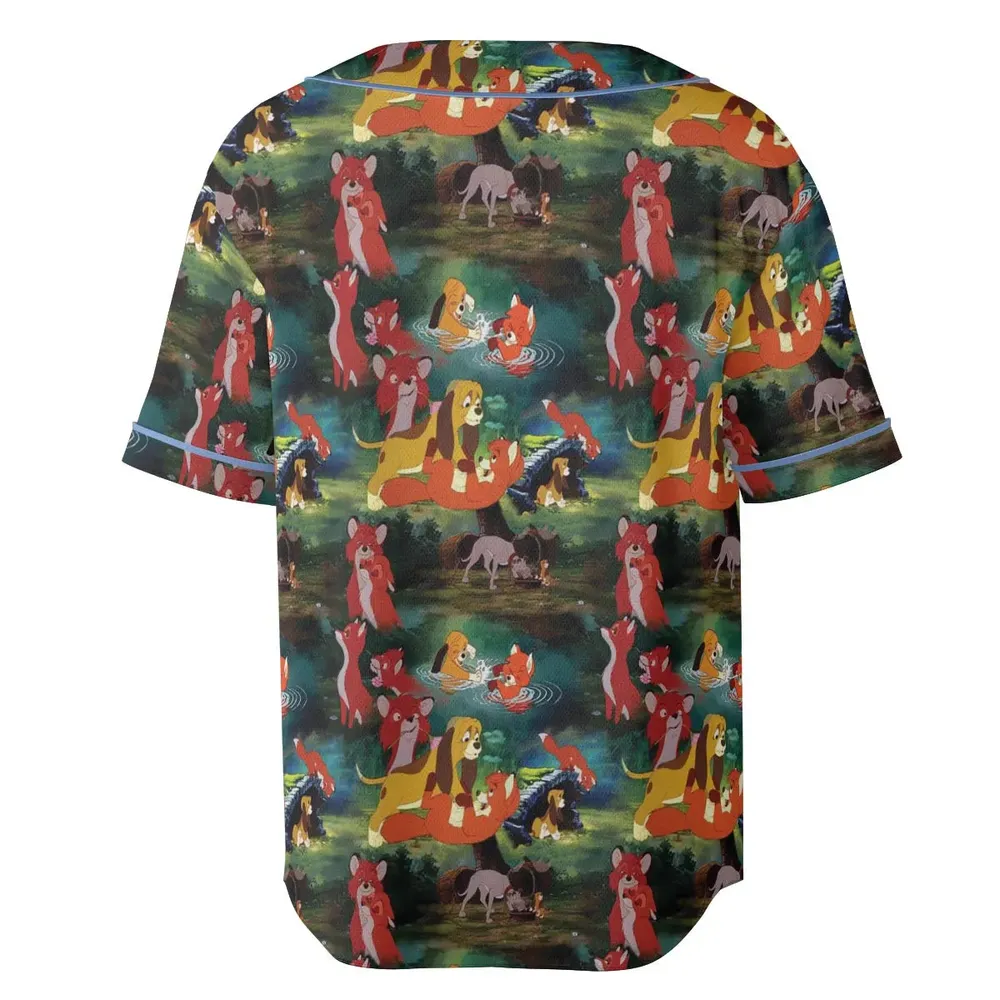The Fox and the Hound Unisex Baseball Jersey - 4