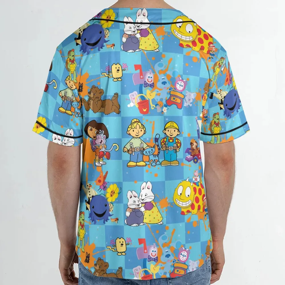 90s cartoon Nostalgic Unisex Baseball Jersey - 2