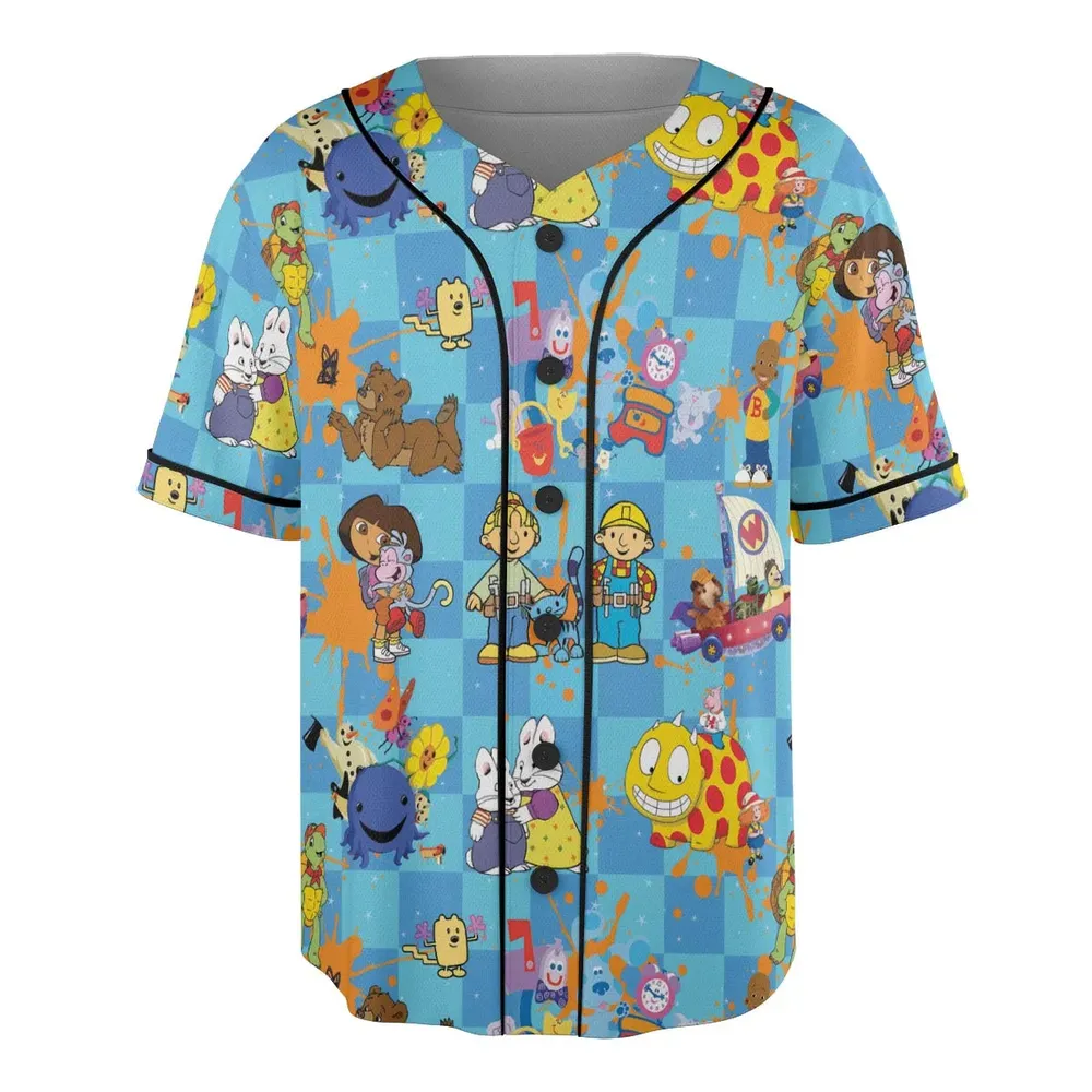 90s cartoon Nostalgic Unisex Baseball Jersey - 3