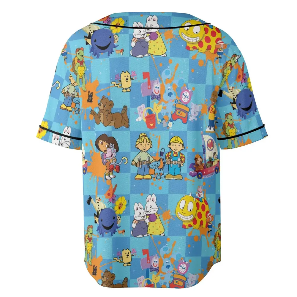 90s cartoon Nostalgic Unisex Baseball Jersey - 4