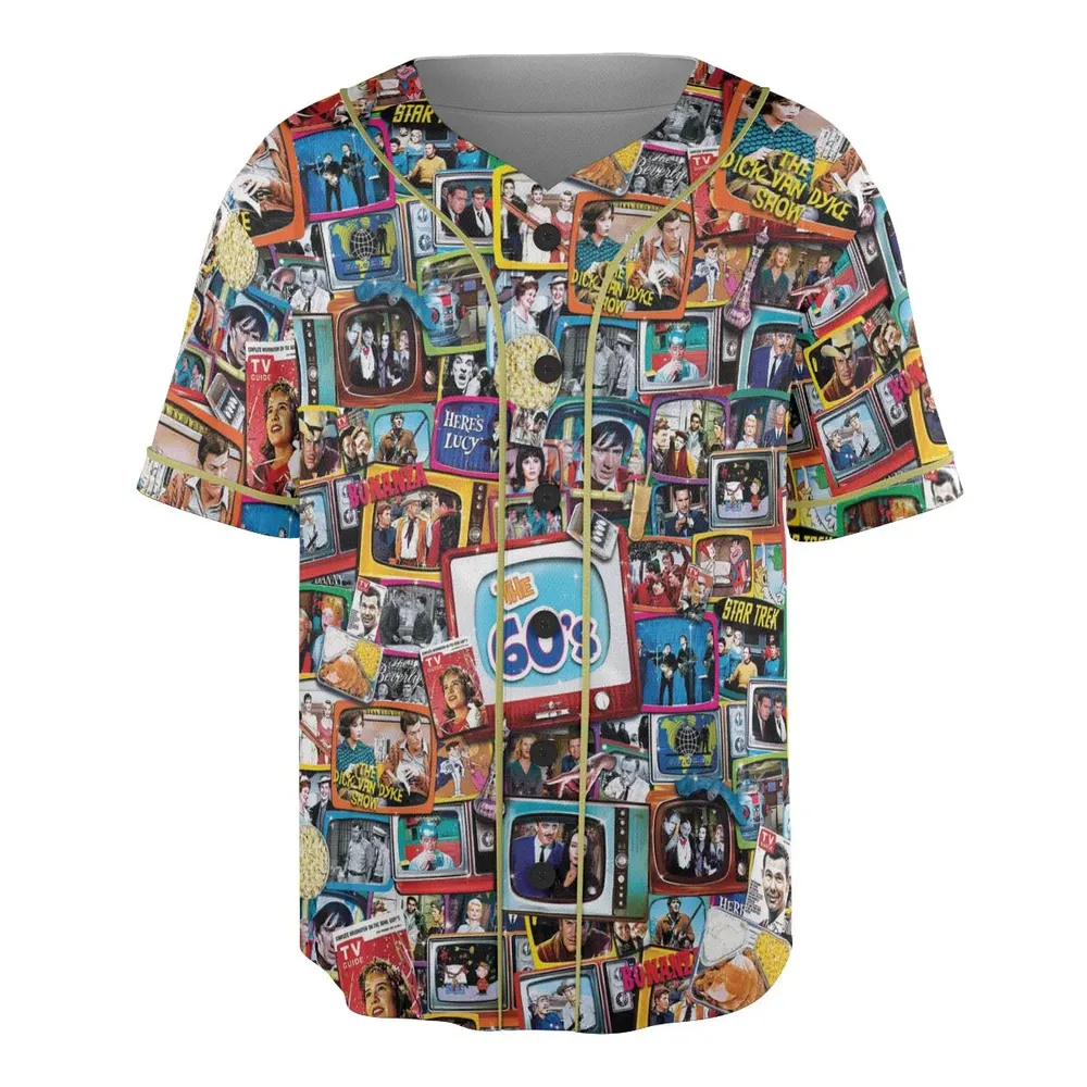 The 60s Classic TV Shows Unisex Baseball Jersey - 3