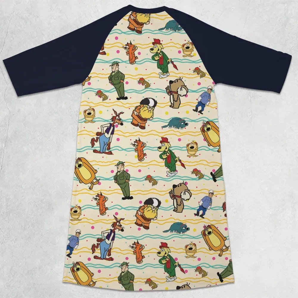 The Kwicky Koala Show 3/4 Sleeve Raglan Dress - 2