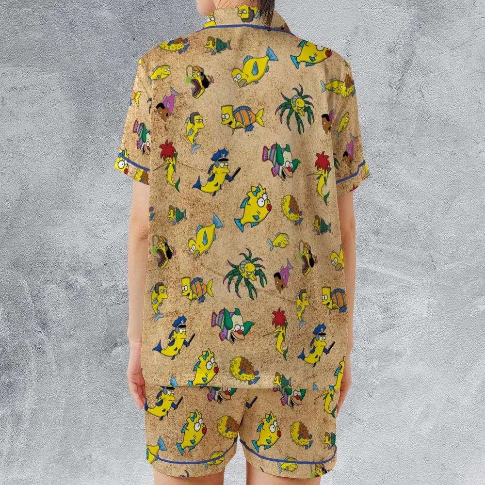 Shrimpsons The Simpsons Satin Short-Sleeve Pajamas Set - 2