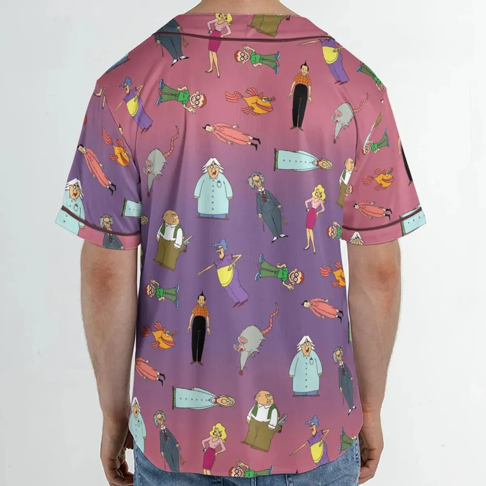 The Completely Mental Misadventures of Ed Grimley Characters Unisex Baseball Jersey - 2