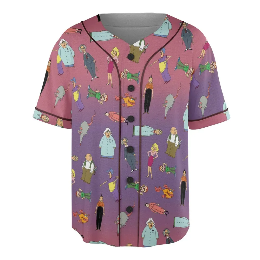 The Completely Mental Misadventures of Ed Grimley Characters Unisex Baseball Jersey - 3