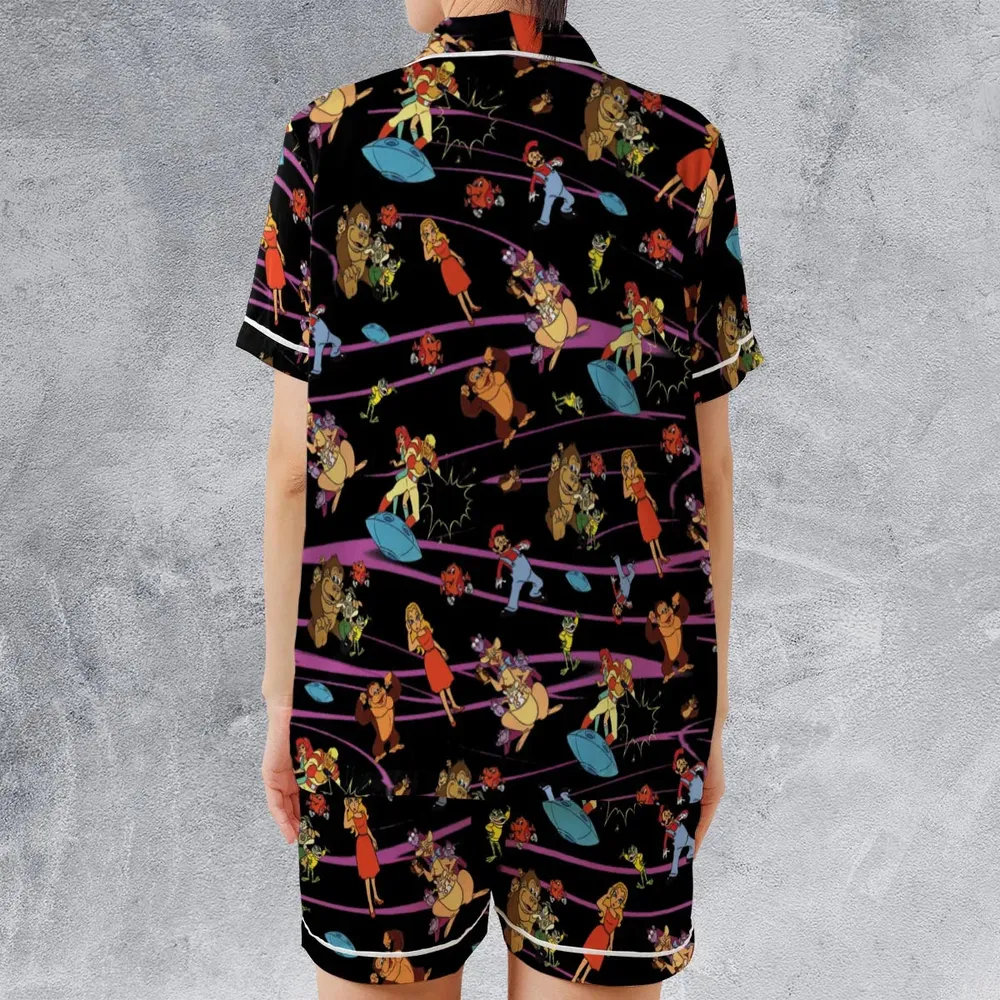 Saturday Supercade Characters Satin Short-Sleeve Pajamas Set - 2