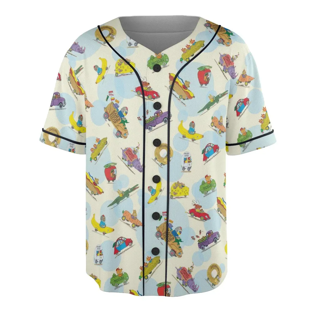 The Busy World of Richard Scarry Unisex Baseball Jersey - 3