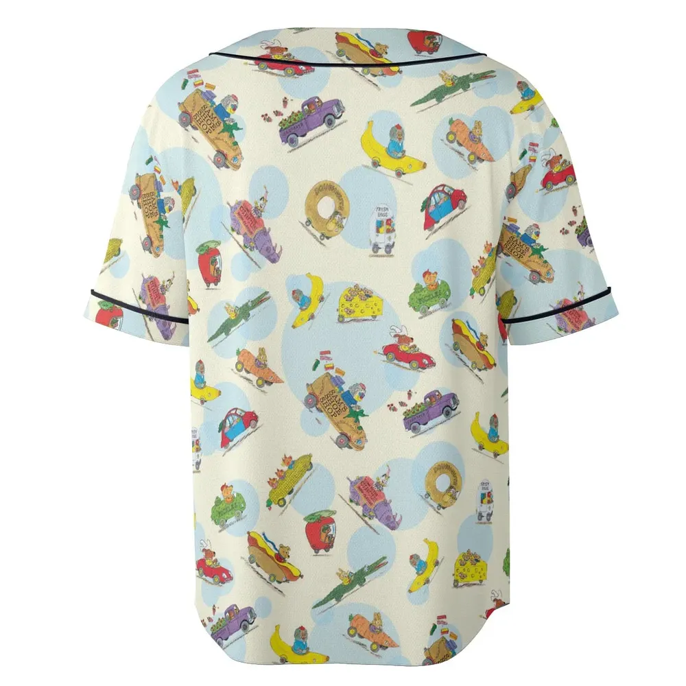 The Busy World of Richard Scarry Unisex Baseball Jersey - 4