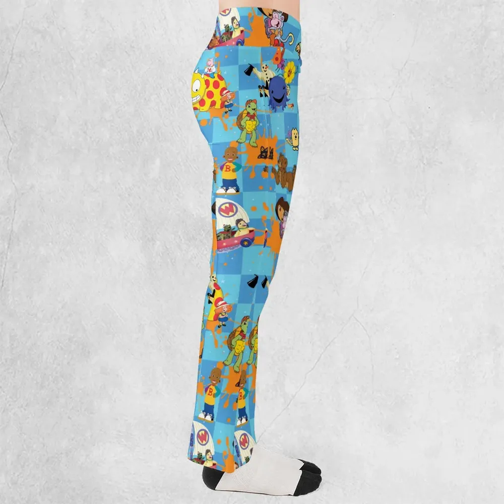 90s cartoon Nostalgic Flare Leggings - 2