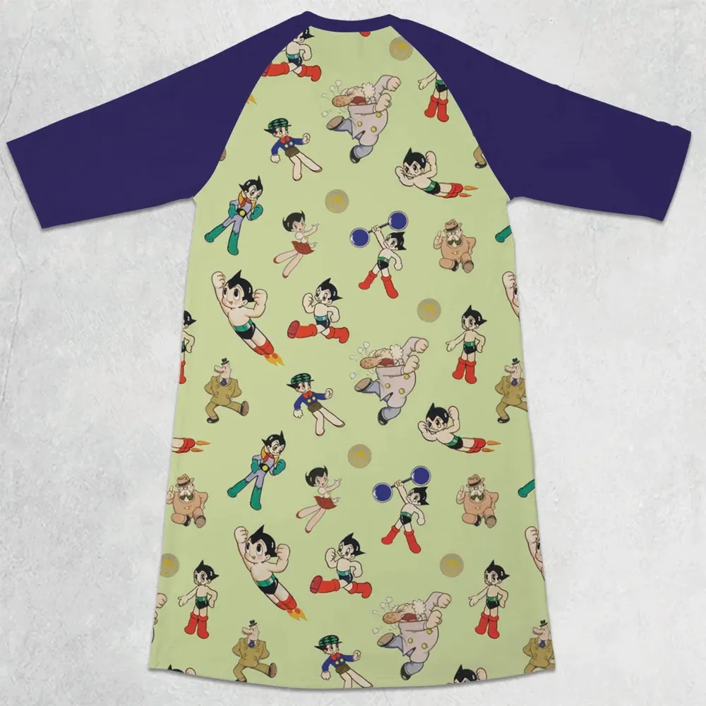 Astro Boy Characters 3/4 Sleeve Raglan Dress - 2