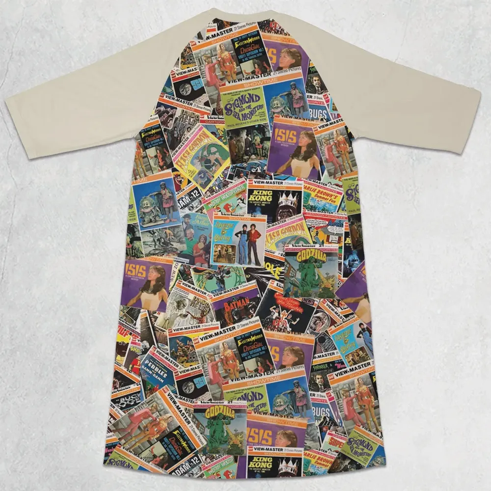 View-Master Collage 3/4 Sleeve Raglan Dress - 2