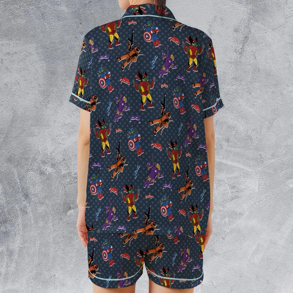 Super Turtles TMNT Satin Short-Sleeve Pajamas Set - 2