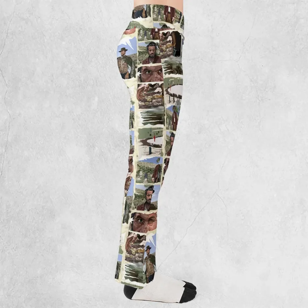 The Man With No Name The Good The Bad and The Ugly Flare Leggings - 2