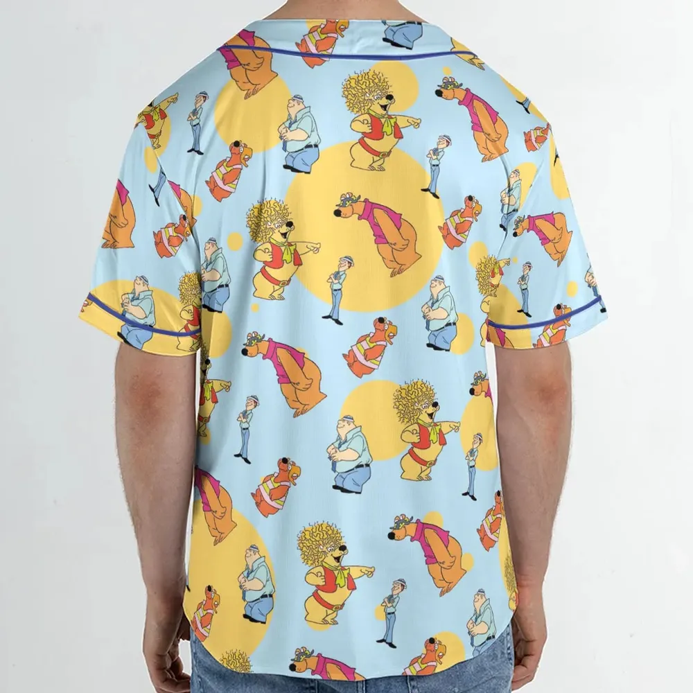 Help!... It's the Hair Bear Bunch! Unisex Baseball Jersey - 2