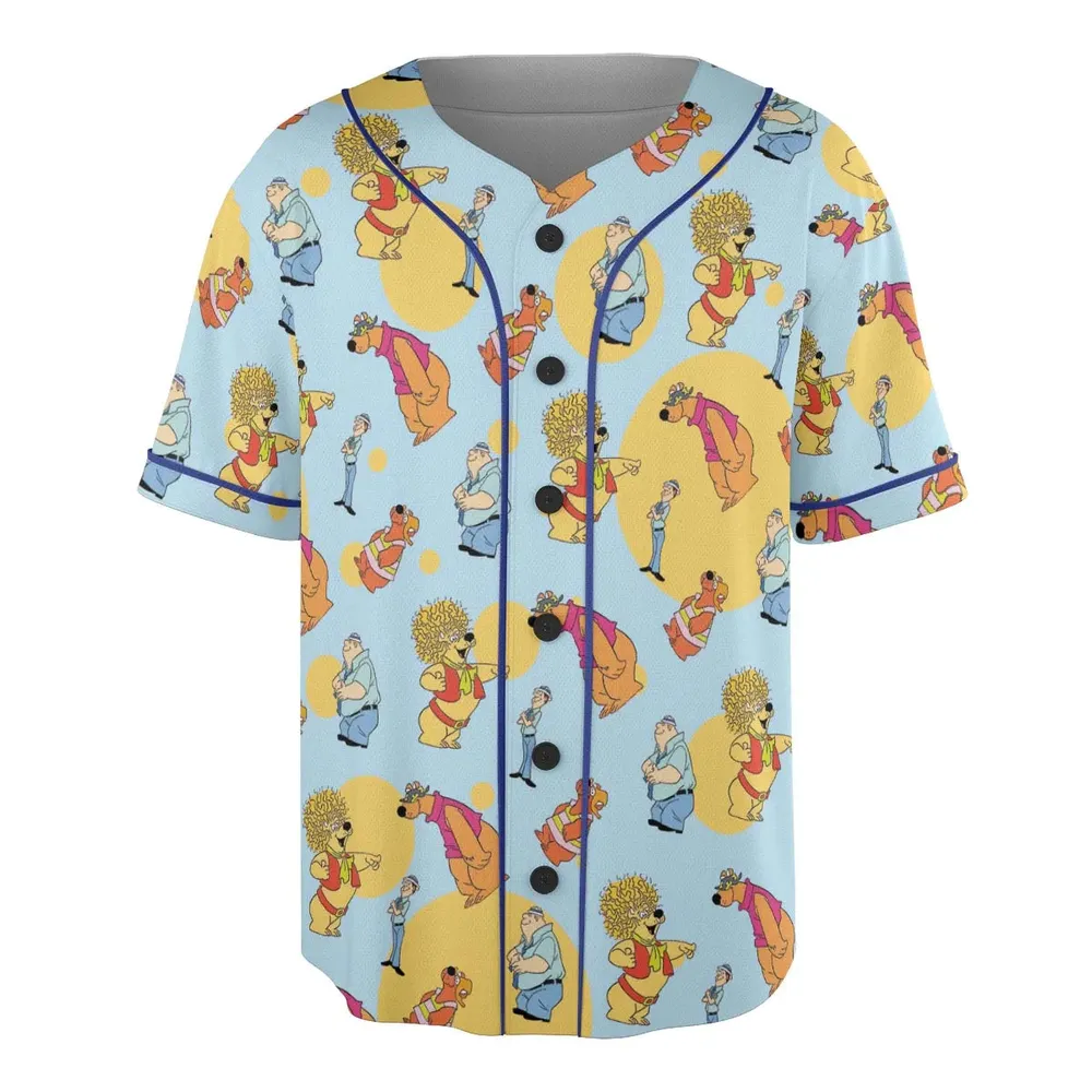 Help!... It's the Hair Bear Bunch! Unisex Baseball Jersey - 3