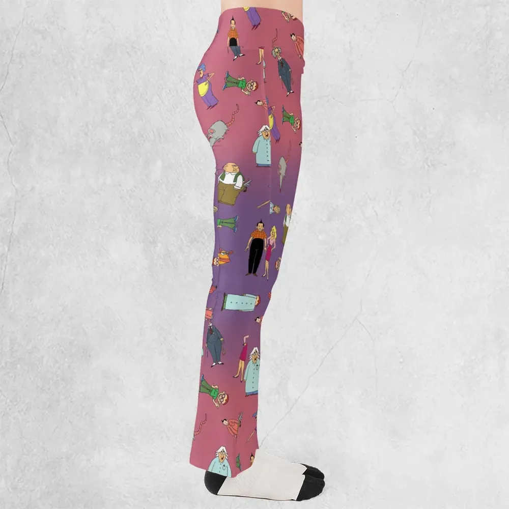 The Completely Mental Misadventures of Ed Grimley Characters Flare Leggings - 2