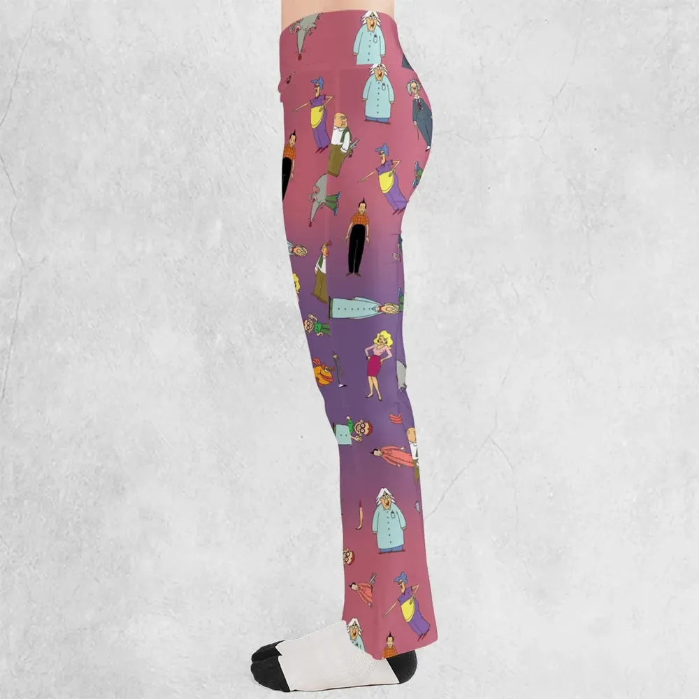 The Completely Mental Misadventures of Ed Grimley Characters Flare Leggings - 3
