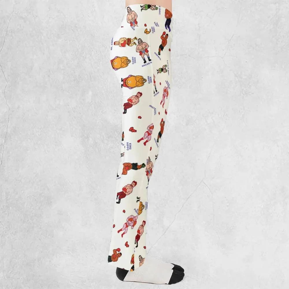 Retro Game Punch Out Flare Leggings - 2