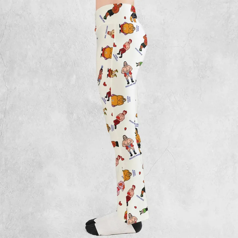 Retro Game Punch Out Flare Leggings - 3
