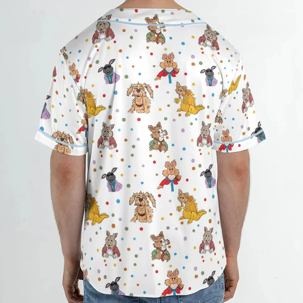 Tale of the Bunny Picnic Characters Unisex Baseball Jersey - 2