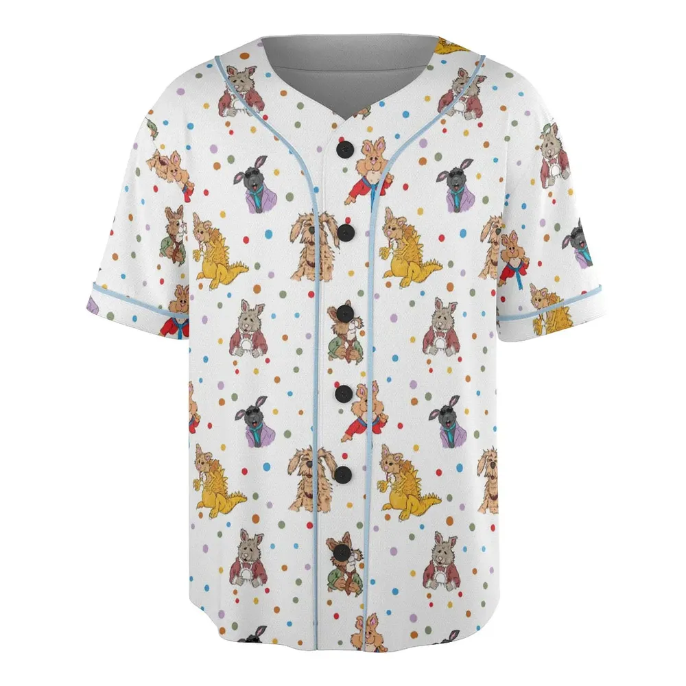 Tale of the Bunny Picnic Characters Unisex Baseball Jersey - 3
