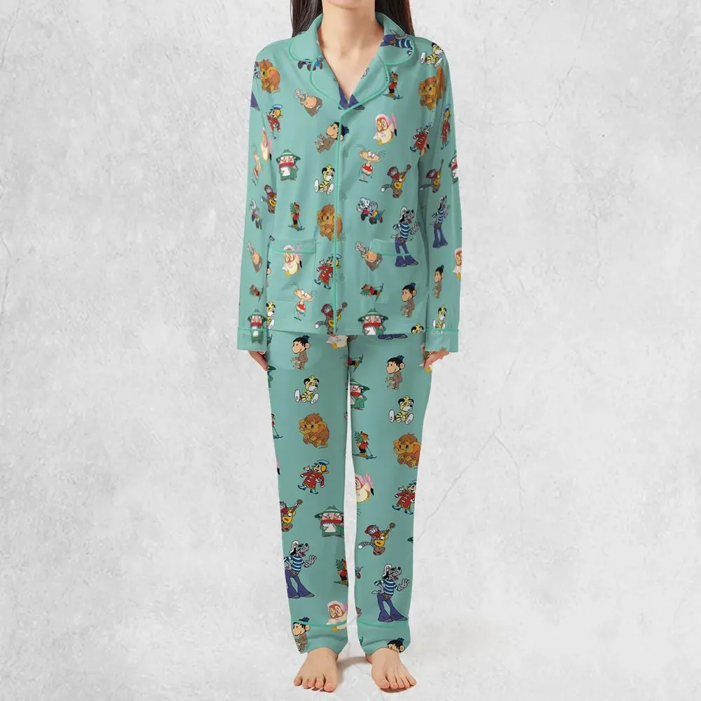 Russian Cartoon Characters Pajamas Set - 2