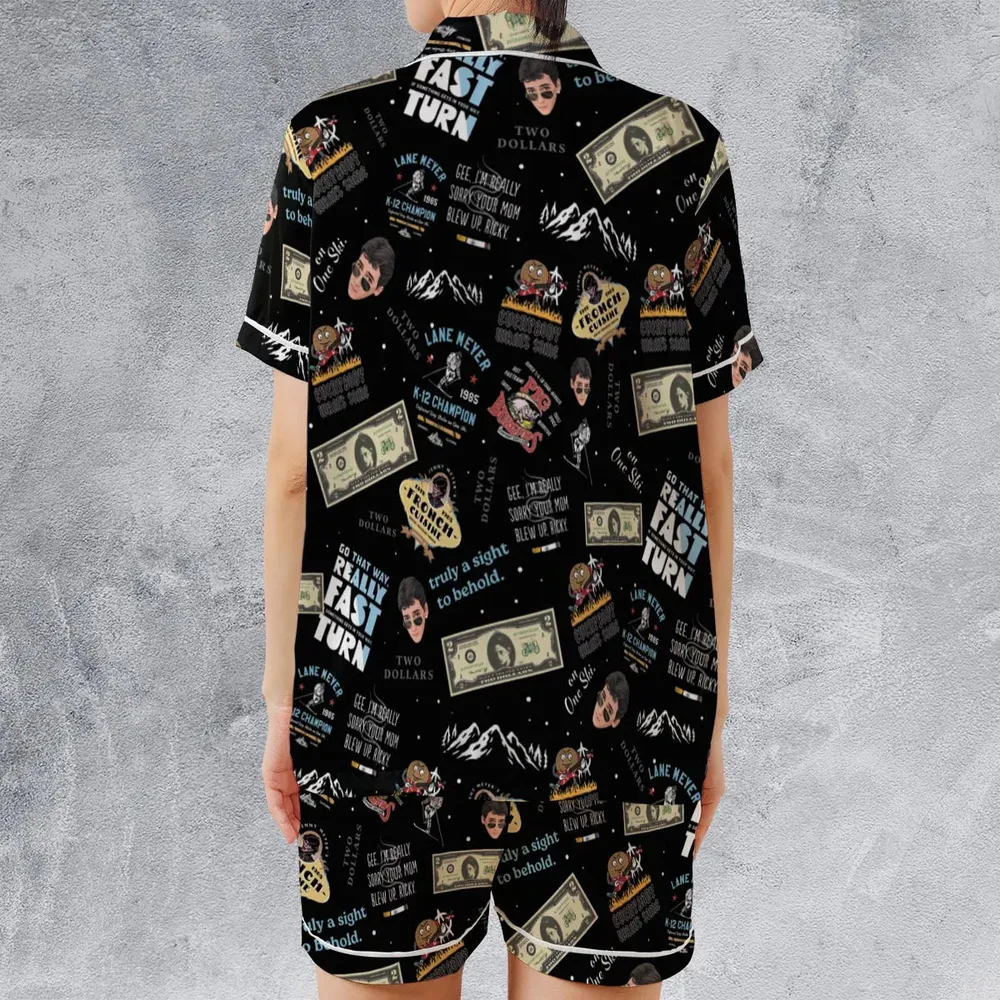 Better Off Dead Satin Short-Sleeve Pajamas Set - 2