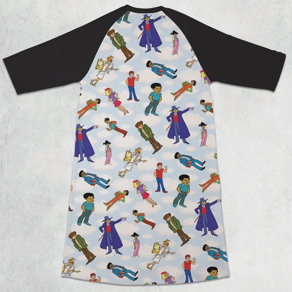 The Gary Coleman Show 3/4 Sleeve Raglan Dress - 2