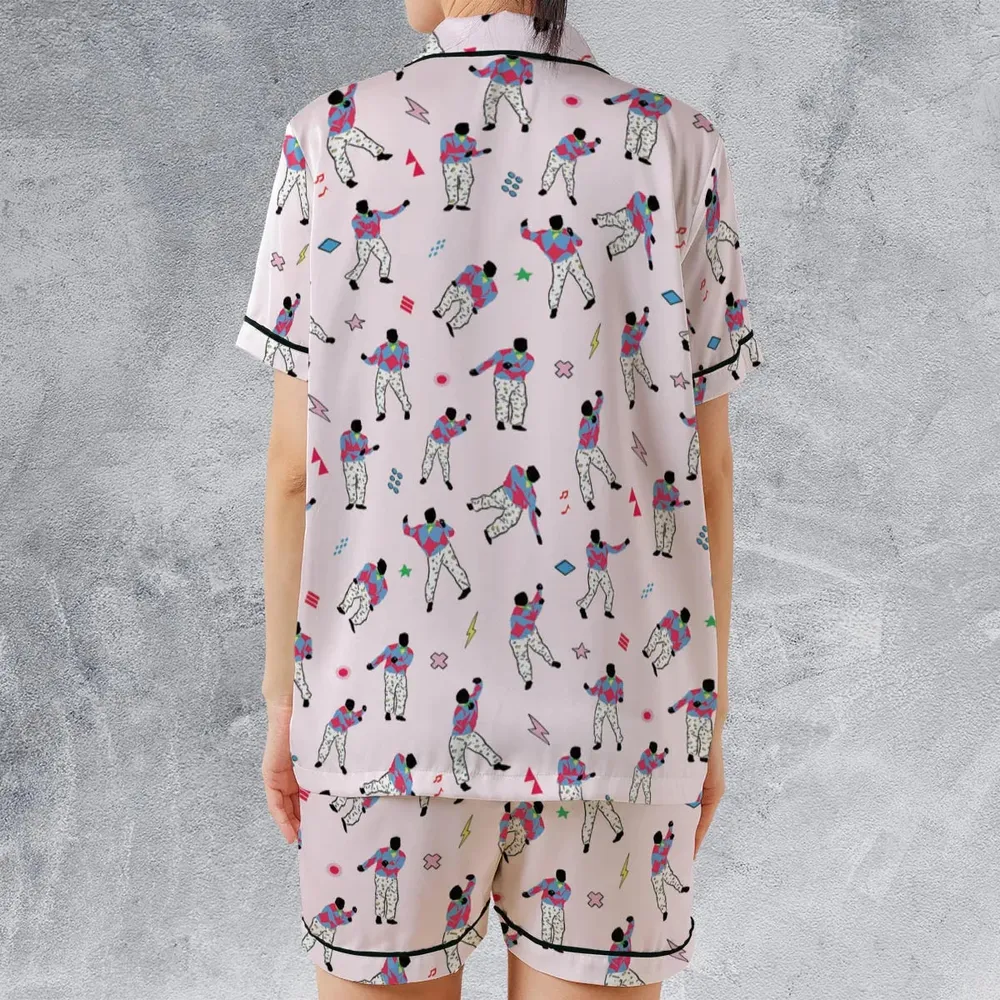 Carlton Dance The Fresh Prince of Bel-Air Satin Short-Sleeve Pajamas Set - 2