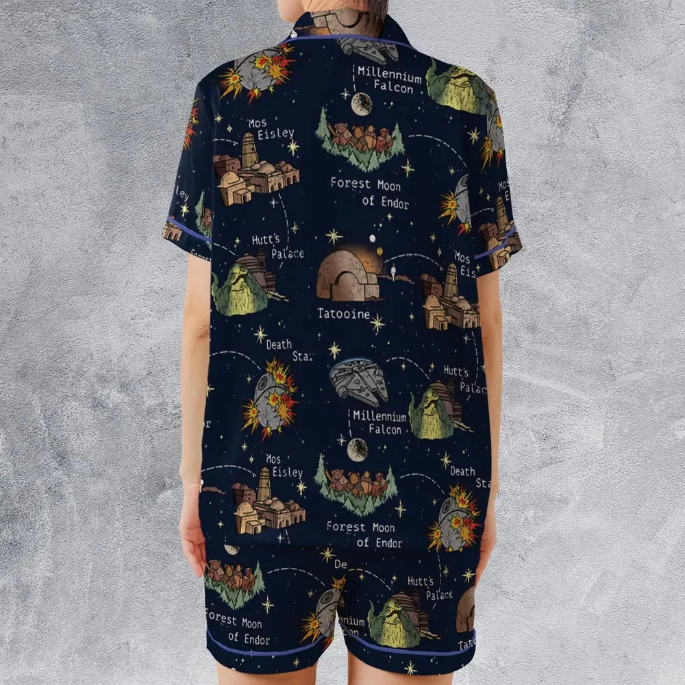 Points of Interest Star Wars Satin Short-Sleeve Pajamas Set - 2