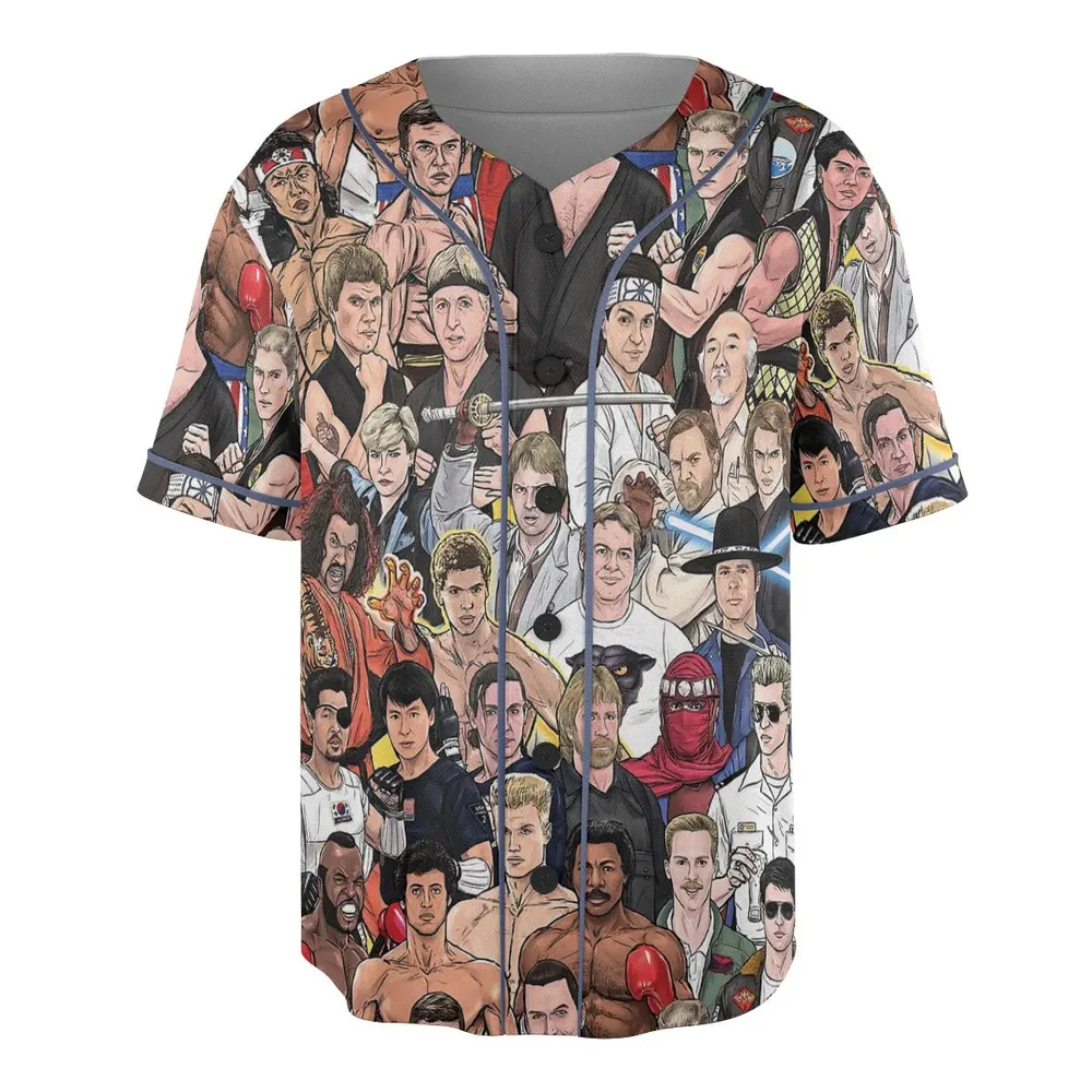 Martial Arts Stars Unisex Baseball Jersey - 3