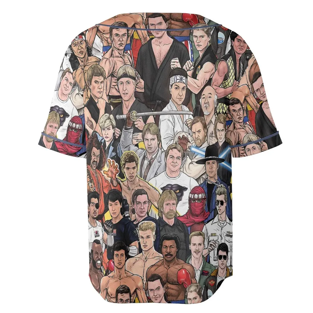 Martial Arts Stars Unisex Baseball Jersey - 4