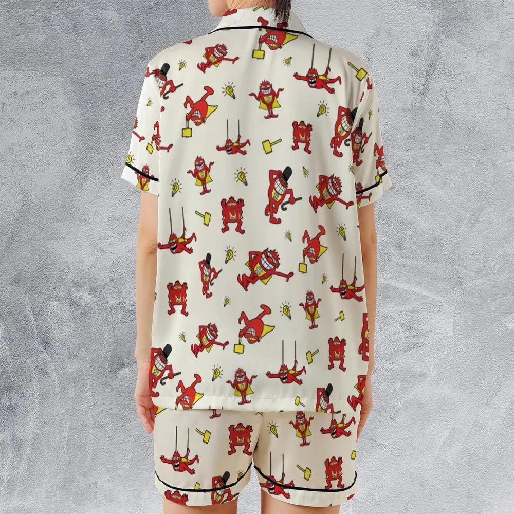 Whammies Press Your Luck Satin Short-Sleeve Pajamas Set - 2
