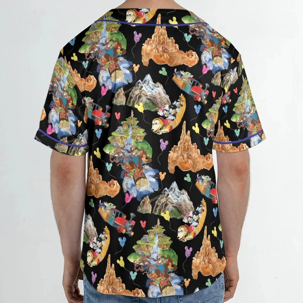 Mountain Magic Kingdom Parks Unisex Baseball Jersey - 2