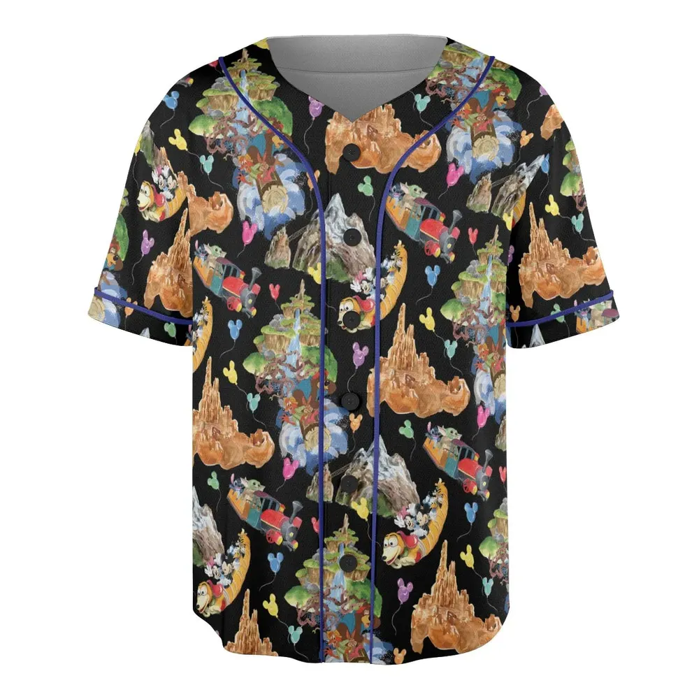 Mountain Magic Kingdom Parks Unisex Baseball Jersey - 3