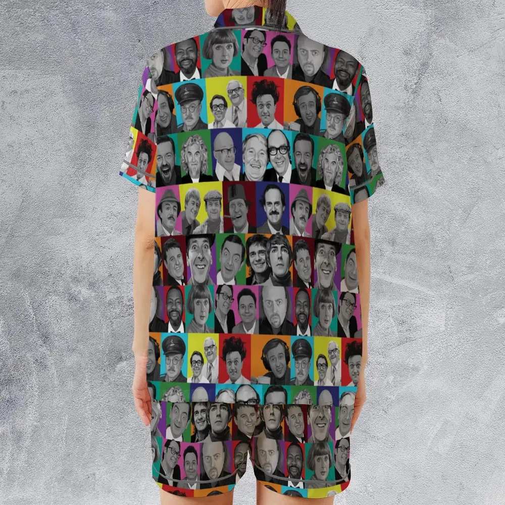 Laughter is the Best Medicine Satin Short-Sleeve Pajamas Set - 2
