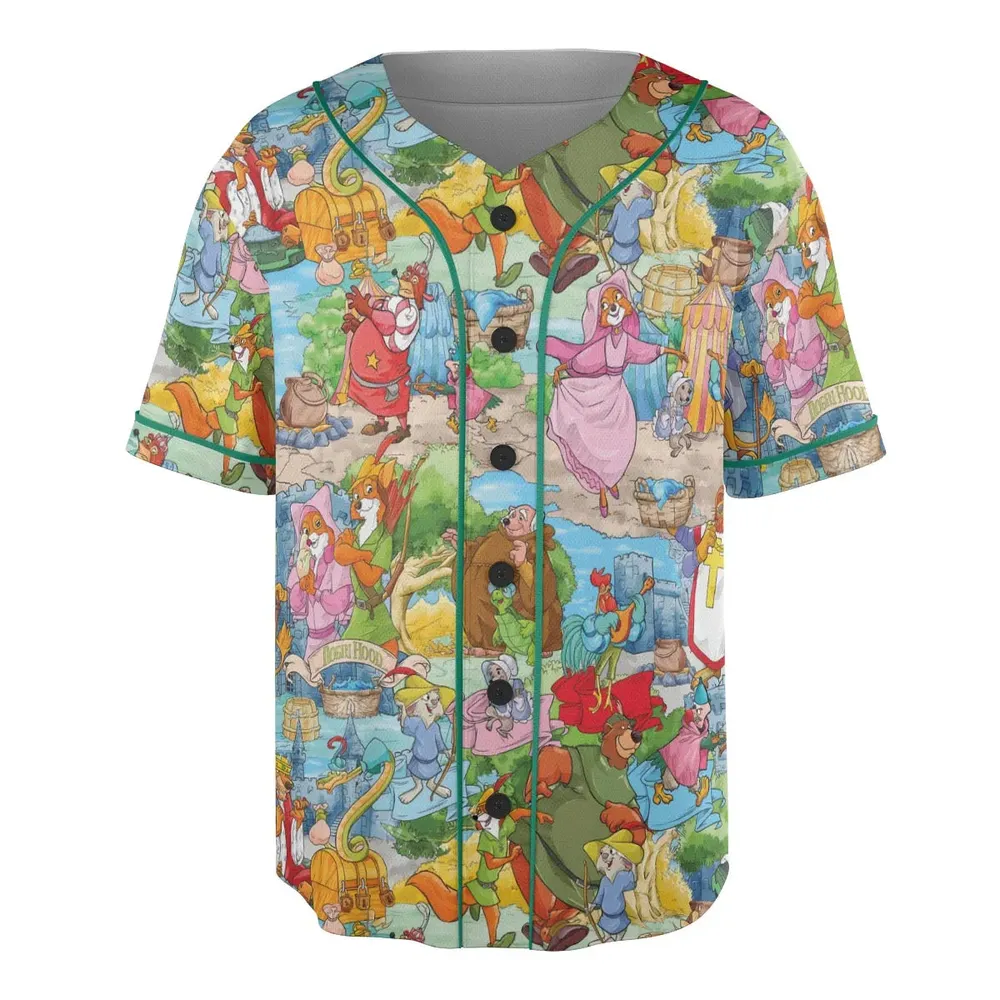 Archer Wood Plaid Robin Hood Unisex Baseball Jersey - 3