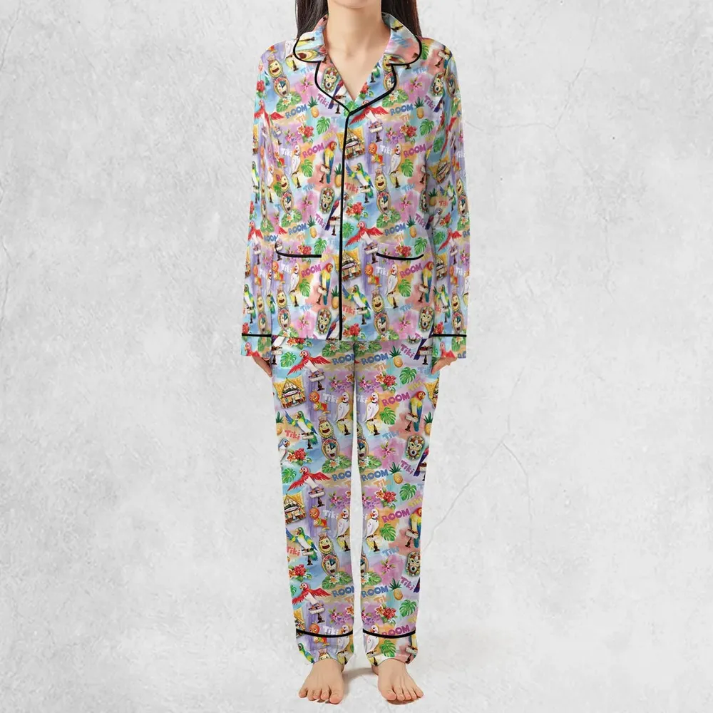Tiki Room With Orange Bird Pajamas Set - 2