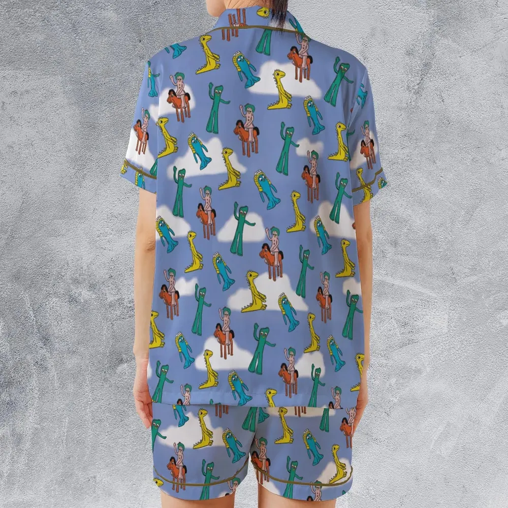Gumby Characters Satin Short-Sleeve Pajamas Set - 2