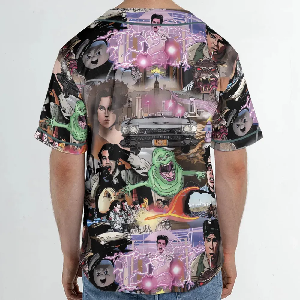 Ghostbusters Comic Style Montage Unisex Baseball Jersey - 2